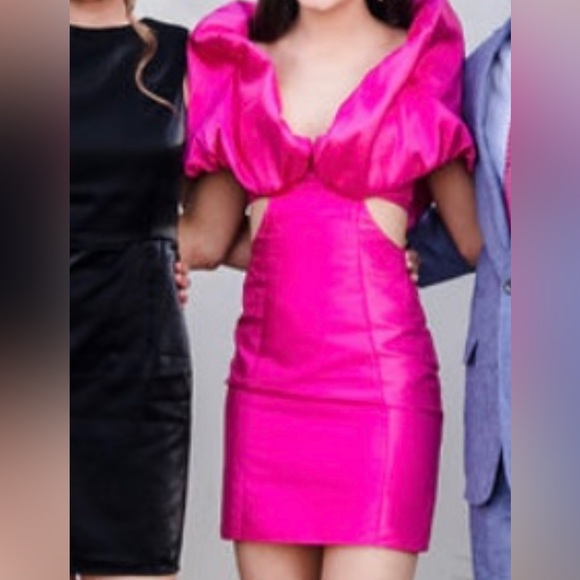 ASOS LUXE Hot Pink Ruffle Dress - Picture 5 of 5